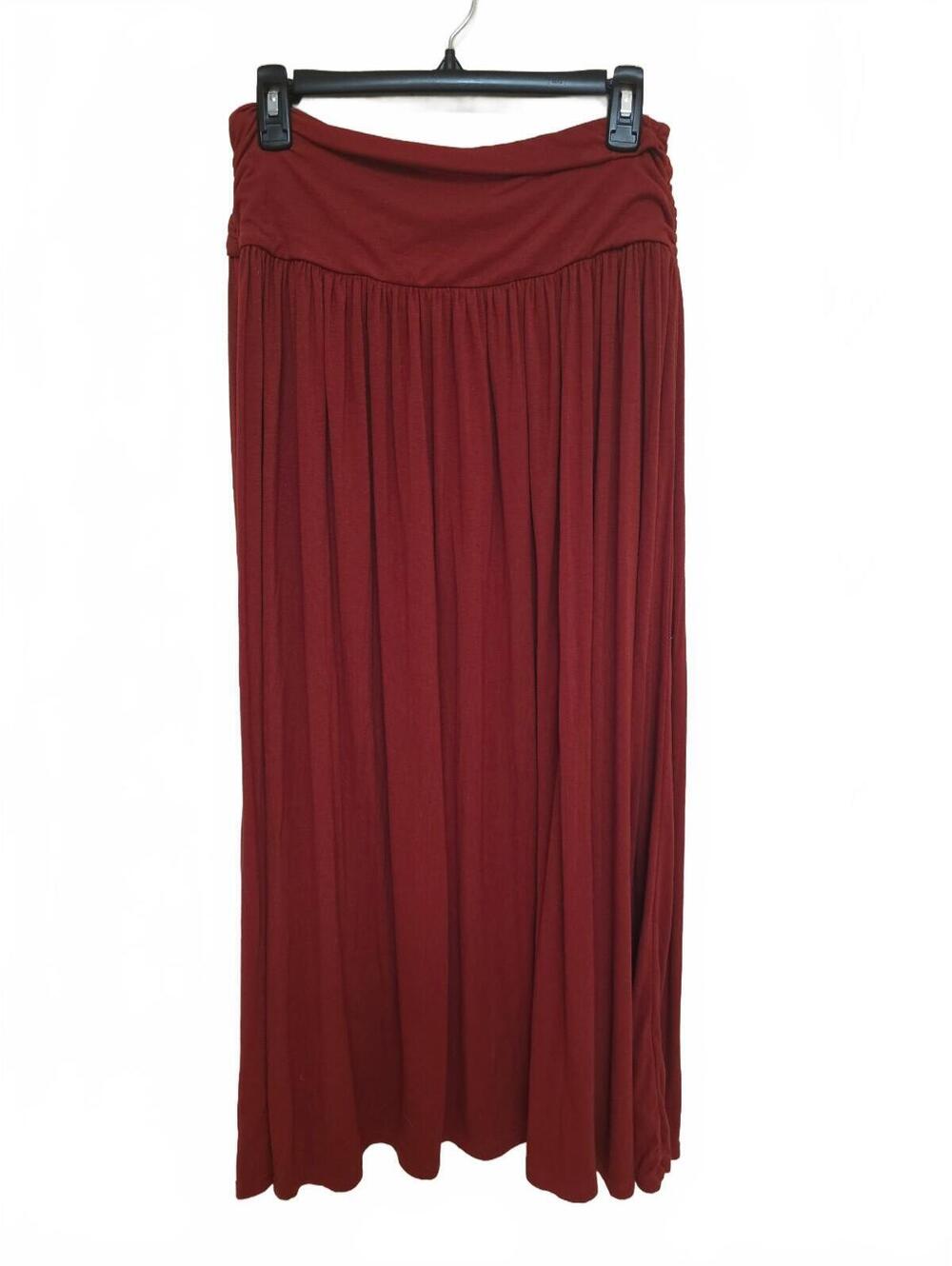 Halara Women's Medium Rust Red Maxi Skirt with Elastic Waistband